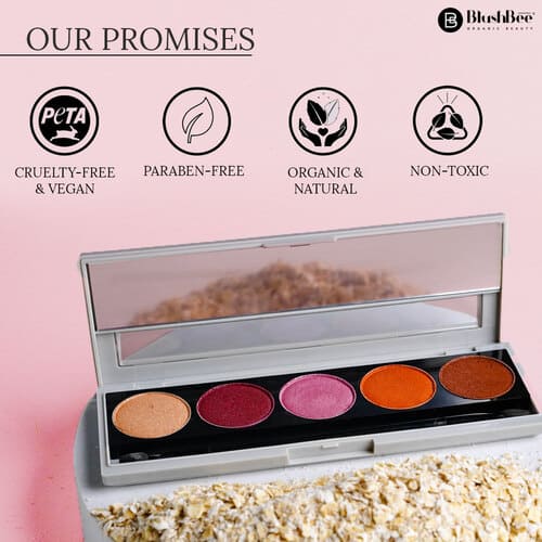 Talc Free Eyeshadow With Shea butter and Oats - BlushBee Organic Beauty #