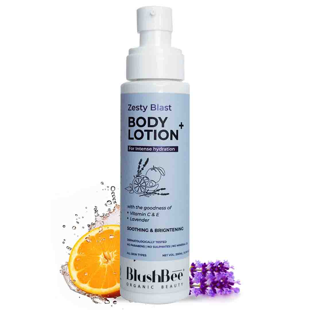Lavender Body Lotion with Vitamin C + Vitamin E - BlushBee Organic Beauty #